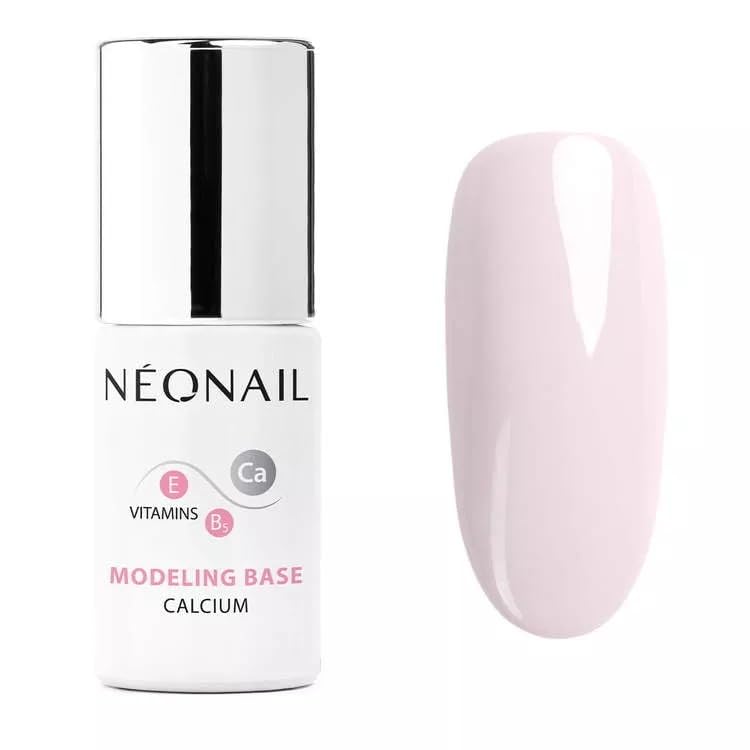NEONAIL Pintauñas Semipermanentes 7,2 ml Base Coat Semipermanente Modeling Base Calcium Basic Pink Esmaltes Semipermanentes Para Uñas Gel Uñas Manicura Base Esmalte Gel UV Led Laca De Uñas