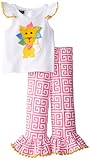 Mud Pie Baby Girls' Lion Top with Ruffled Pant Set