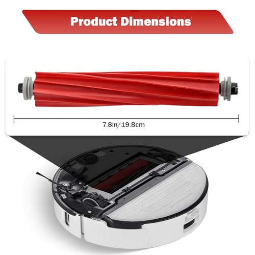 Image of 2-Pack Replacement Rubber Main Brush for Roborock Q7 / Q7+ / Q7 Max / Q7 Max+ / S7 Series /QV 35A / 35S / Q Revo /Qrevo S /MaxV /Pro /Plus Robot Vacuum Cleaner