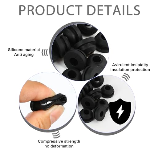 pawpoem 30 Stück Topfträgergummis, Rostgummifüe, Gummistopfen für Gasherd Wohnmobil, Topfträgergummis Gummipuffer Ersatzteile, 5 mm, kompatibel mit Dometic, Smev, Thetford, Gummidurchführungen