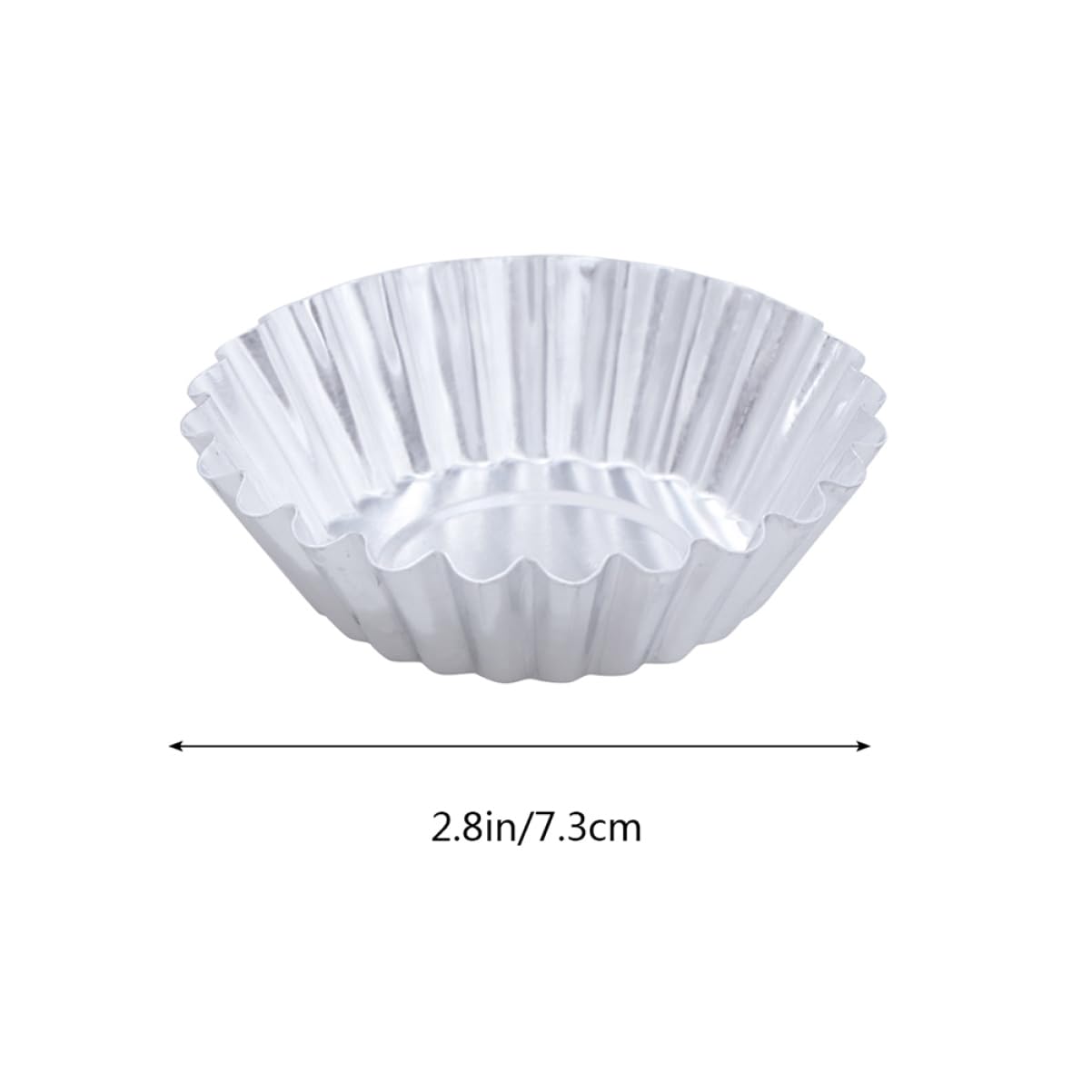 Gatuida 2 Series Taza Para Hornear Muffins Moldes Reutilizables Para Tarta De Huevo Latas De Pastel Para Hornear Cacerola Sartenes Bandejitas De Aluminio Silver 50 Piezas X 2