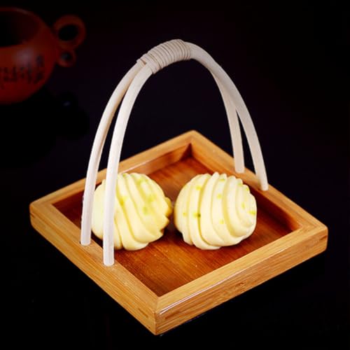 Plato para sushi pequeño con mango estilo japonés miniatura 7