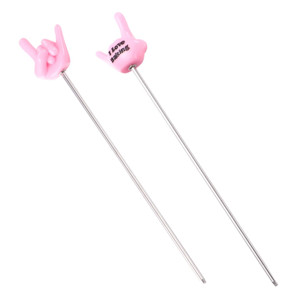 OKUMEYR Diy Baking Essential 2pcs Stainless Steel Cake Test Pin for Cake Bread Muffin Testing