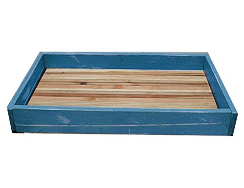 Cutting Board Style Giant Wood/Wooden Display/Serving Tray - 36" X 18" - Blue - Decorative Distressed Vintage Wooden Rustic Ottoman Cottage Tray Serving Tray #TOP3
