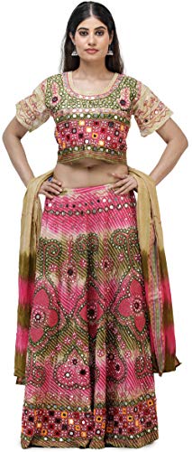 Choli Lehenga de Jodhpur brodé main pour briller lors d'une fête indienne