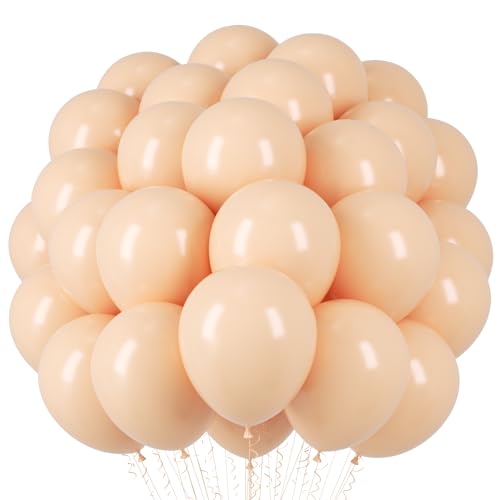 Image of Voircoloria Blush Balloons, 66pack 12inch Nude Latex Party Balloons for Graduation, Wedding, Birthday, Bridal Shower, Baby Shower, Boho Theme Party, Anniversary Party Decorations
