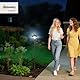 Outsunny LED Solar Gartenlaterne, Gartenlampe aus Kunststoff 120 cm hoch Stehleuchte IP44, Gartenlampe mit 30 Lumen Lichtsensor Solarlampe mit Erdspieß, Windlicht für Garten Balkon Schwarz