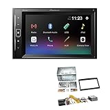 Pioneer DMH-A240BT 2-DIN Autoradio Bluetooth USB passend für Peugeot Expert und Partner ab 2007 schwarz