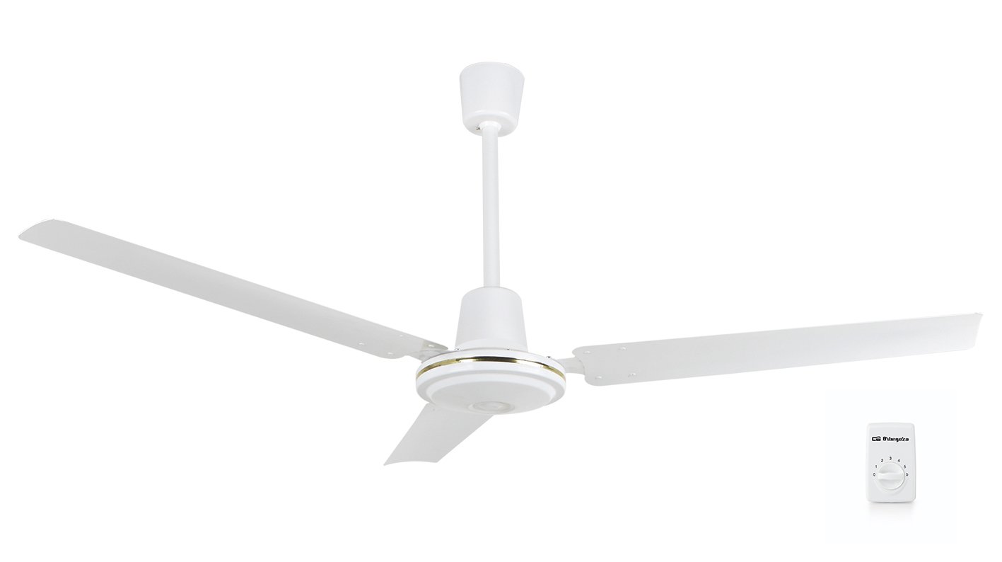 Image secondaire de Ventilateur de Plafond Orbegozo CF 86140 - 140 cm, 70 W, 5 Vitesses, Télécommande Murale, Blanc