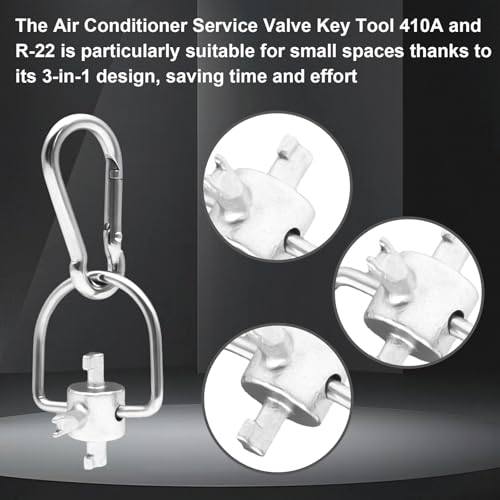 Image of HVAC Tools, Locking Cap Key for Refrigerant Locking Caps, HVAC Locking Cap Tool for Installation and Removal of Locking Caps Used, Essential HVAC Service Hand Tools