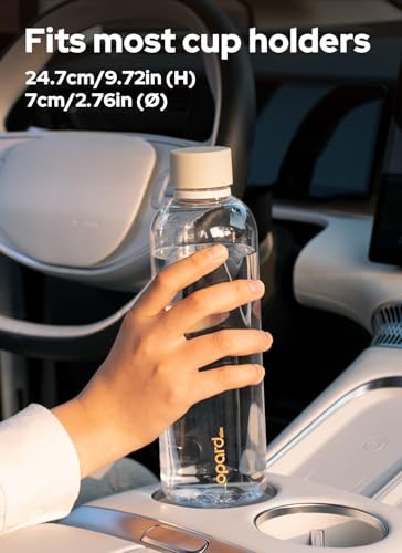 Image of Opard Slim Water Bottle 27oz, Dishwasher Safe Plastic Water Bottle BPA-Free, Leakproof Screw Top, Clear Cream, Reusable for Travel School Sport Gym Hiking