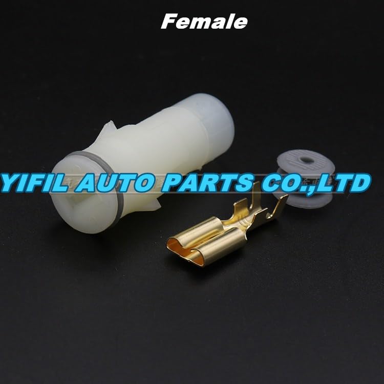 10 pcs 1 Pin Waterproof Automotive Connector HID High Current Plug with Terminal DJ7014-7.8-11/21 1P - (Color Name: Male)