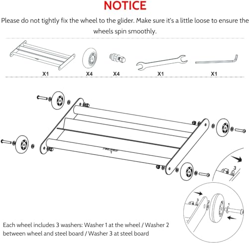 Image of Yes4All Glute Ham Glider, Exercise Wheels for Home Gym Fitness, Glute Hamstring, Booty Building, Leg Excerise & Ab Roller for Abs Workout Equipment