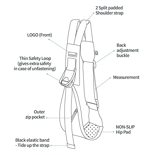 Gooseket Toddler Sling / Original / Cotton Baby Carrier / Compact Hipseat / Infants To 44 Lbs Toddlers / Sleep (Black) #TOP7