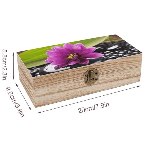 Boîte en bois fleur violette pour sublimer votre coiffeuse