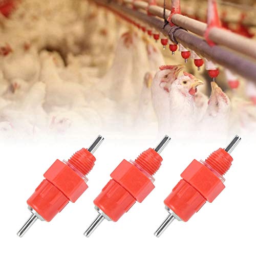 Tomantery Bebedero para Pollos, Bebedero de Acero Aves de Corral, Alimentador de Tetina para Granja, 30 Uds., Accesorios de Tubería de PVC