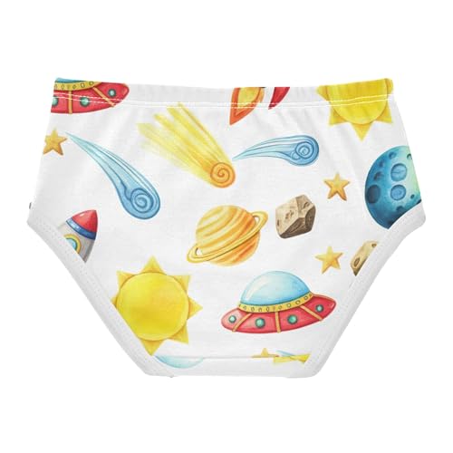 Fun Print Toddlers Underwear Floral 2t Cotton Cute Panties Girl Cute Watercolor Space Undies Kids Briefs2