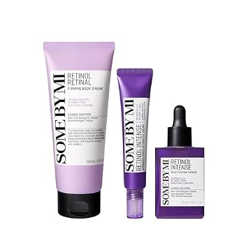 SOME BY MI Complete Retinol Routine Set Retinol Eye Cream, Retinol Serum & Retinal Firming Body Cream
