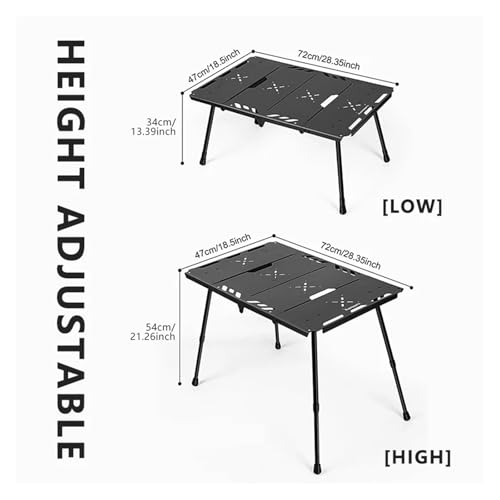 Table tactique d'extérieur relevable et légère pour camping
