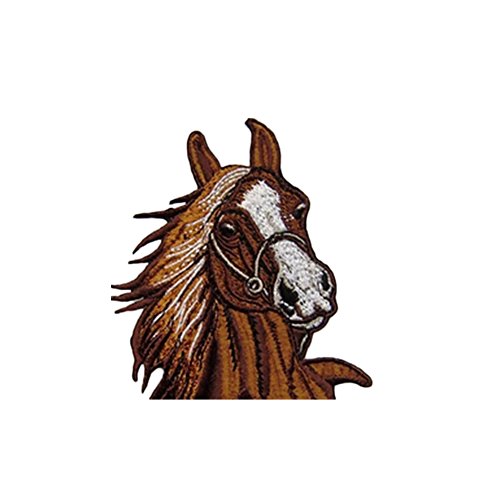 DaoRier Animal Patch Stickers para Decoración Cabeza de Caballo Parches Ropa Termoadhesivos para la Camiseta Jeans Vestidos Bolsas 1PCS Size 9u00d710cm