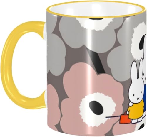 マグカップ 330ml アニメ ミッフィー マグ コーヒーカップ 陶器 セラミック mug カップ 大容量 耐熱 耐冷 電子レンジ対応 コップ 人気 誕生日 母の日 父の日 友人 プレゼント MGZ2879 黄