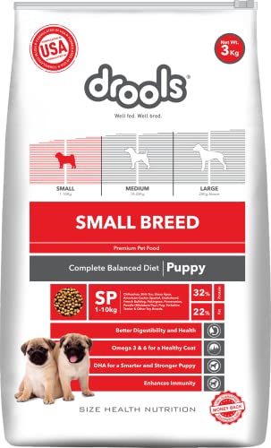 Drools Small Breed Puppy Dry Dog Premium Food, 3kg Pack