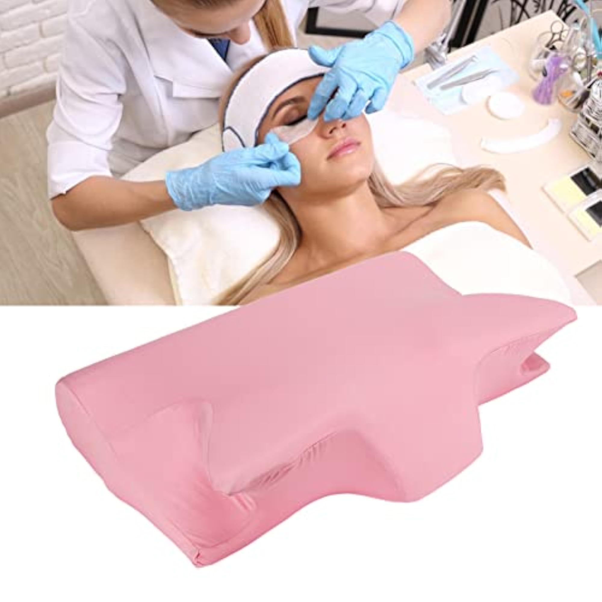 Ergonomic Neck Support Pillow for Lash Extensions