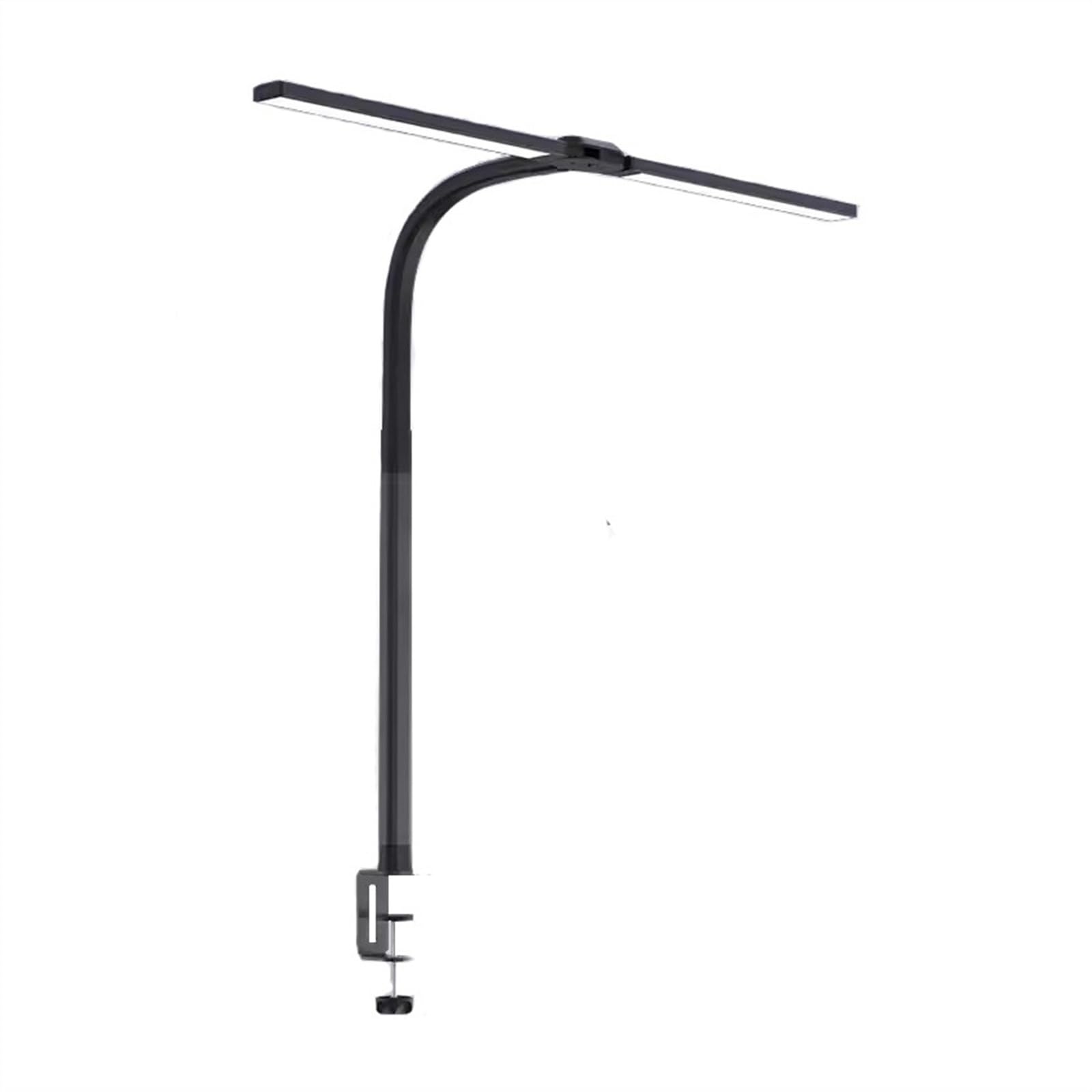 Lampade da scrivania Lampada da scrivania a morsetto, lampada a LED a doppia testa, 10 modalità di illuminazione e livelli di luminosità, collo cigno flessibile per monitor, lampade protezione degli