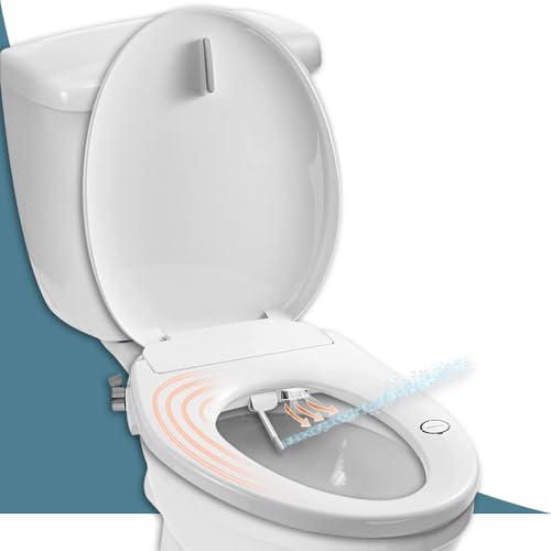 BUTT BUDDY Suite - Smart Bidet Toilet Seat Attachment & Fresh Water Sprayer (Cool & Warm Temperature Control | Dual-Nozzle Cleaning Adjustable Pressure | Easy Setup Universal Fit)