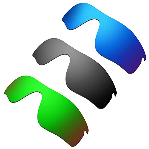 Verre de rechange noir polarisé TAC premium pour Oakley RadarLock Path