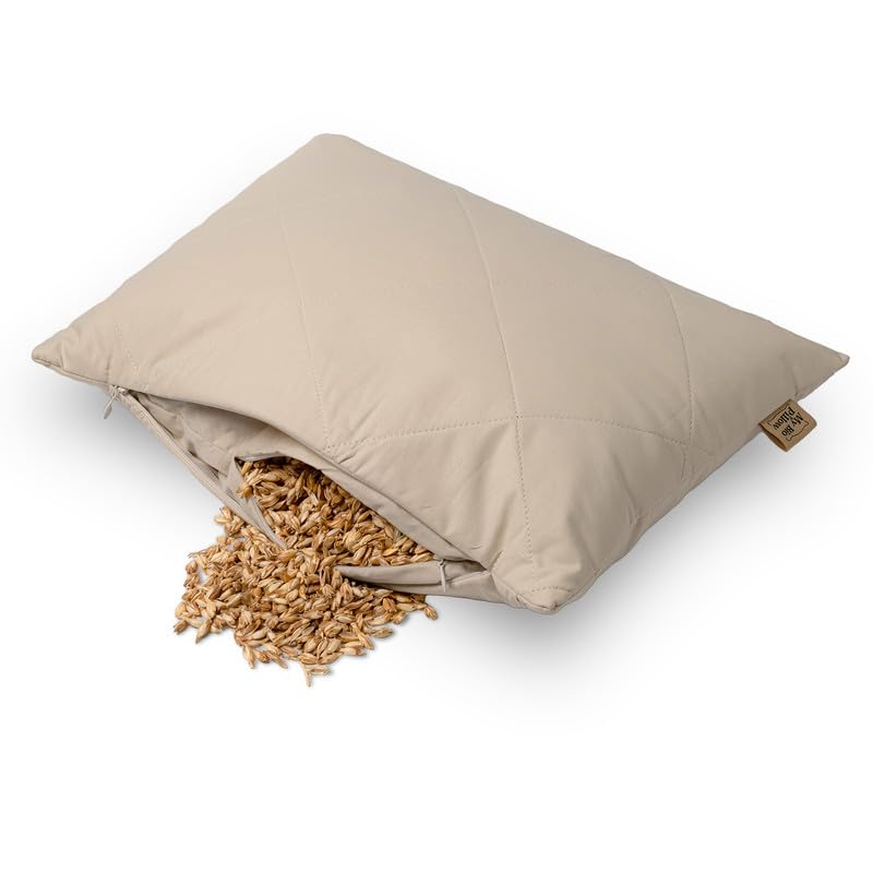 MinkovHOME Oreiller Épeautre Bio, Confort Cervical, Taie en Coton Doux, Respirant, Ergonomique,...