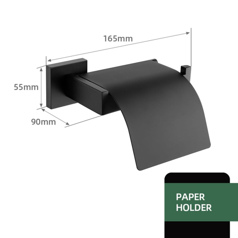 Juego de Accesorios de baño de Oro Cepillado Soporte para Rollo de Papel higiénico para Montaje en Pared Toallero Percha para Batas Kit de Accesorios de Acero Inoxidable, Soporte para Papel, 1