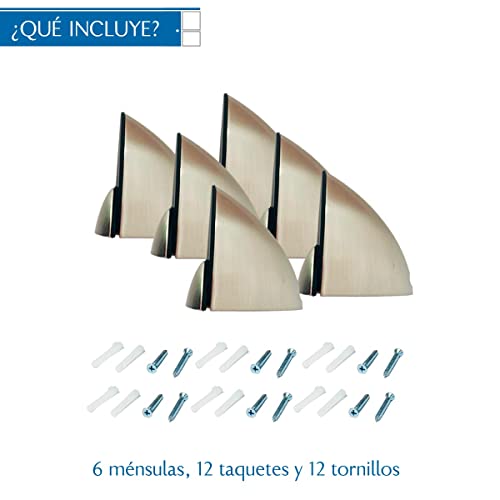 La Mejor comparativa de Herrajes para repisas de vidrio que Puedes comprar On-line. 6 Imagen adicional