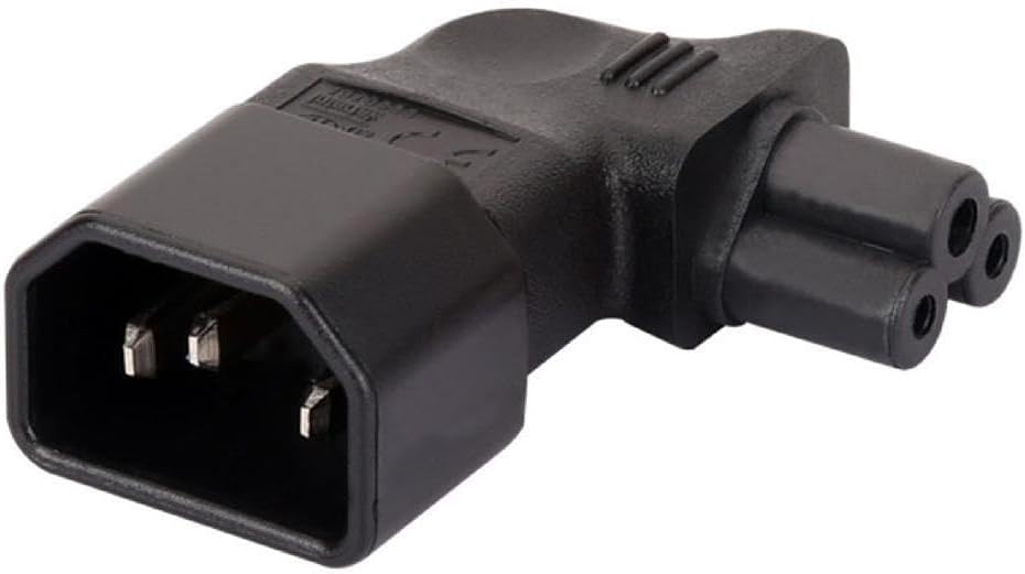 Gissroys IEC C14 Male To IEC320 C13/C5/C7 Female Adapter Conversion Plug 3-pin Connector Interfaces Power Adapter Converter IEC C14 To C7 Side Bend Adapter 3-pole Wire-free Power Connector Adaptor