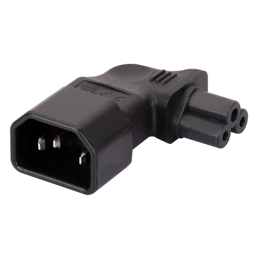 Gissroys IEC C14 Male To IEC320 C13/C5/C7 Female Adapter Conversion Plug 3-pin Connector Interfaces Power Adapter Converter IEC C14 To C7 Side Bend Adapter 3-pole Wire-free Power Connector Adaptor