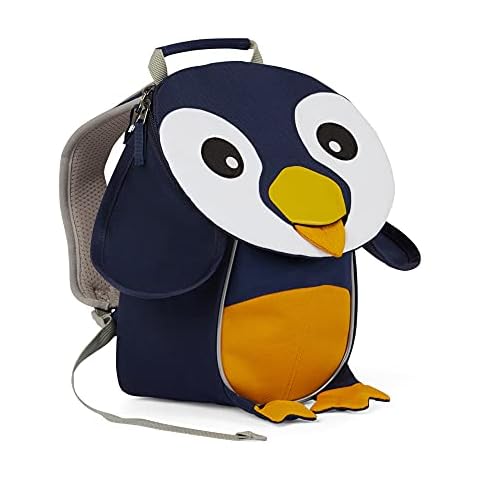 Affenzahn Unisex - Children's Penguin Backpack, Blue, One Size Cover