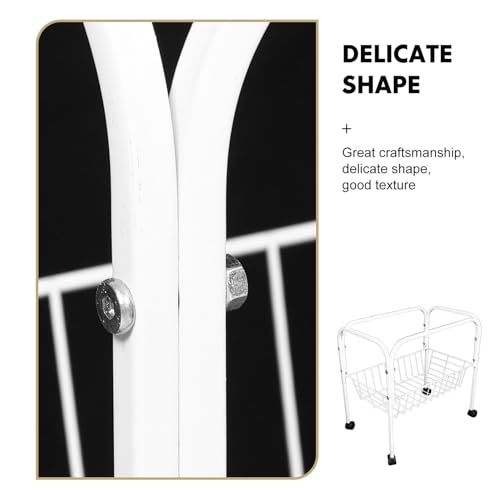 Support Roulant pour Cage à Oiseaux Blanc Métal 45cm VICASKY