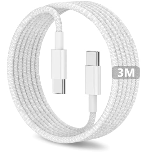 USB C to USB C Cable 10FT 60W Apple MFi Certified Long Fast Woven Charging Cord for Apple iPhone 17/16/15 iPad A16/10th Gen iPad Pro 13/12.9/11-in iPad Air MacBook Neo