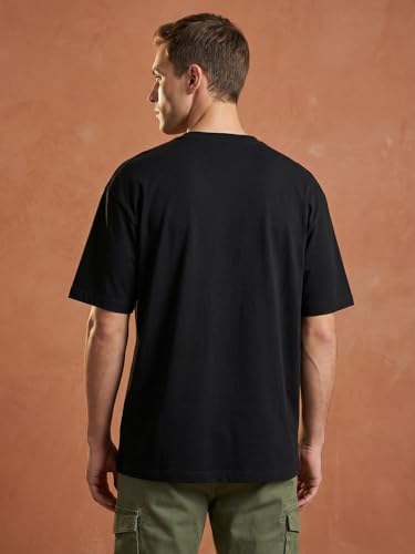 Image of Nobero Men's Oversized Graphic T-Shirt for Men | Soft Cotton | Drop Shoulder Relaxed Fit | Printed Casual Tshirt for Men