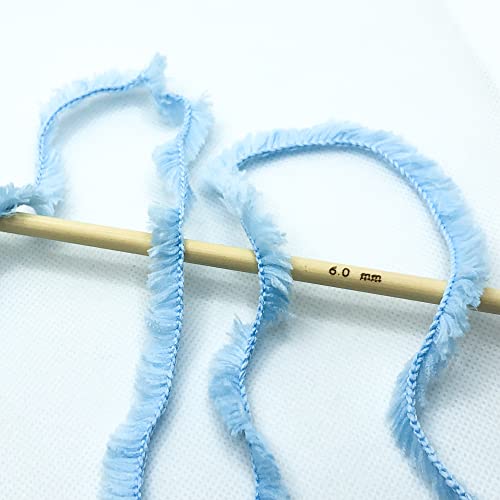 Image of Plush Faux Fur Bulky Yarn, Super Soft Fluffy Fuzzy for Knitting Crocheting Crafting, 100 Gram (3.53 Ounces) 109 Yards (100 Meters) (Baby Blue)