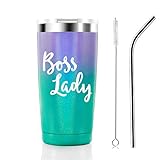 Boss Lady Gifts, Boss Day Gifts for Women -20oz Travel Tumbler Christmas, Birthday Gifts For Boss...