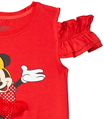 Image of miniklub Girls Red Printed Knit Regular Pure Cotton Top