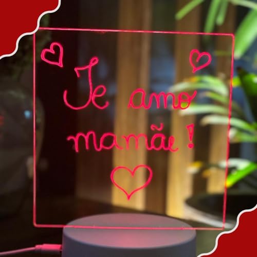 Luminária Lousa Mágica LED 7 Cores 3D Efeito de Luzes Vibrantes Para Decoração Coloridas Para Escrev