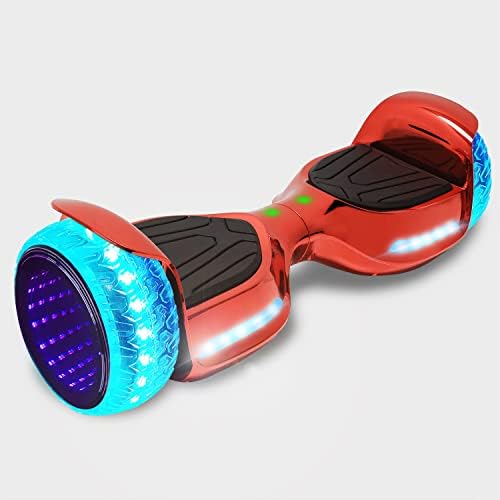 Longtime Electric Hoverboard Self Balancing Scooter for Kids and Adults Hover Board with 6.5" Wheels Built-in Bright LED Lights UL2272 Certified (Red)