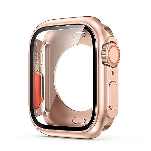 Boîtier Apple Watch 41mm rose gold anti-rayure avec protection écran PC