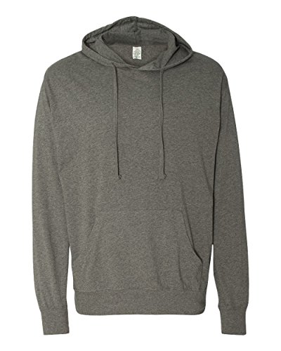 Independent Trading Co Lightweight Hooded Pullover T-Shirt Gunmetal Heather