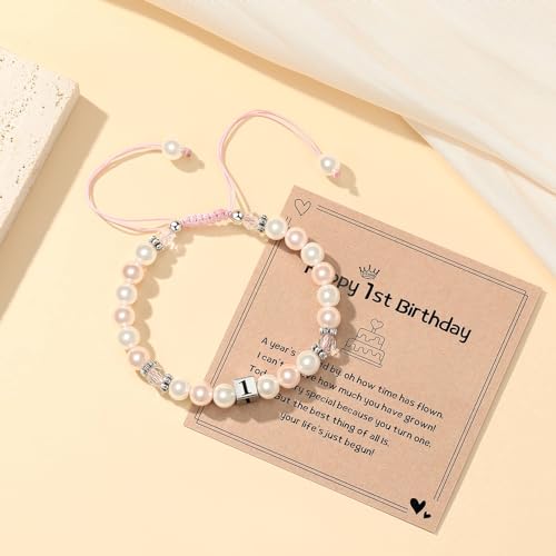 Image of MIXJOY Happy Birthday Gifts for Women, Birthday Braided Beads Bracelet Gifts for Turning Age Daughter Granddaughter Niece