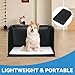 MABOZOO Dog Pee Pad Holder with High Walls, Foldable Dog Litter Box Potty Shields Indoor Potty for Small and Medium Pets, No Spill Pee Pad Holder Tray for Doggy Work (24x24x17.7 in). Patent Pending