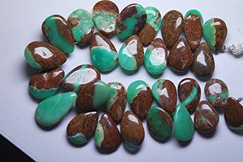 Chrysoprase superbe qualité briolette poire pour joaillerie fine
