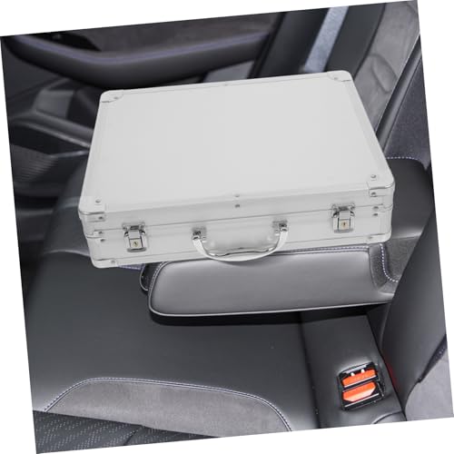 Mikikit Aluminum Tool Box Safe Documents Box Aluminum Case Brief Case Large Storage Capacity Shockproof Design Portable4